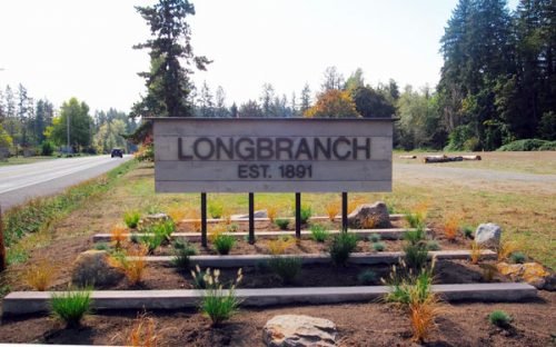 Just south of 40th Ave. on Key Peninsula Highway, the new Longbranch sign. Photo: Rich Hildahl 